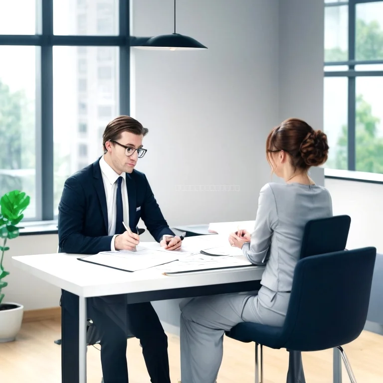 Beratungssituation in einem Büro